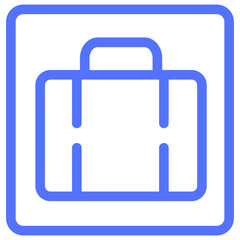 Obraz premium briefcase suitcase business luggage line icon