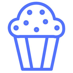 cake cupcake delicious pastry line icon