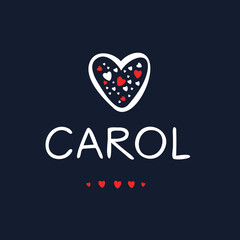 Creative (Carol) name, Vector illustration.