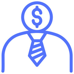 chief financial officer investor line icon