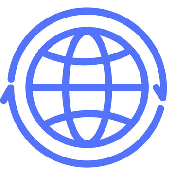 Global International Multinational Line Icon