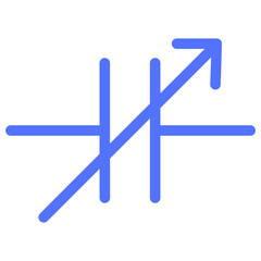 capacitance variable capacitor line icon