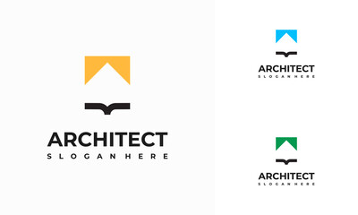 Architecture Education logo designs template vector, Architect Logo designs concept vector