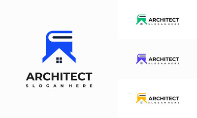 Architecture Education logo designs template vector, Architect Logo designs concept vector