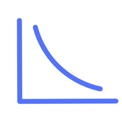 chart curve data analysis statistics line icon