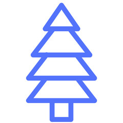 christmas tree tree line icon