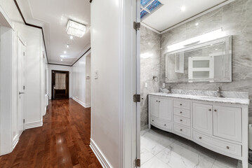 Luxury renovated furnished apartment in Montreal with finished basement, backyard, loundry, bedrooms, living room an kitchen