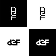 def lettering initial monogram logo design set