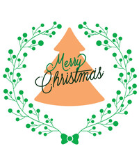 christmas card with christmas tree