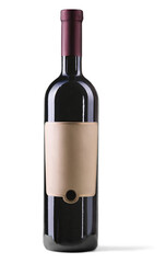 Wine bottle wine bottle isolated blank label red wine alcohol - obrazy, fototapety, plakaty