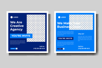 Modern business social media vector template