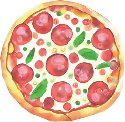 マルゲリータの水彩風ベクターイラストセット