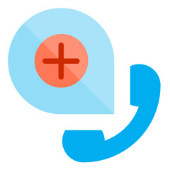 Obraz premium Emergency call flat style icon
