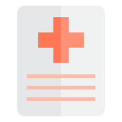 Obraz premium Hospital flat style icon