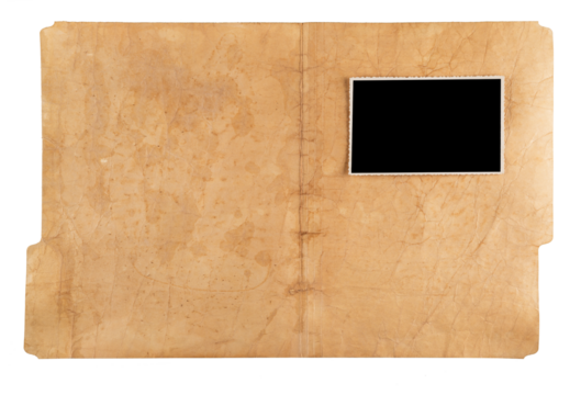 Old File Folder with Blank Photo
