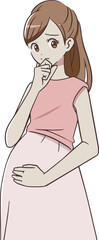 困惑する妊婦