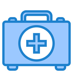 First aid kit blue style icon