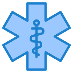 Hospital blue style icon