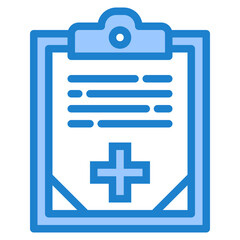 Obraz premium Medical history blue style icon