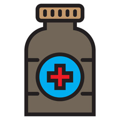 Medicine color line style icon