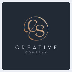 Signature CS logo design, creative initial letter logo for business and company.