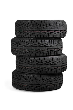 New Car Tires on light background