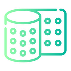 bubble warp gradient icon