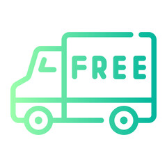 free delivery gradient icon