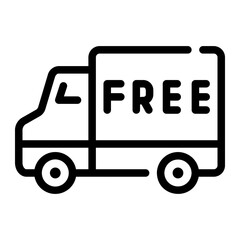 free delivery line icon