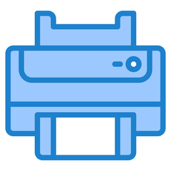 Printer blue style icon