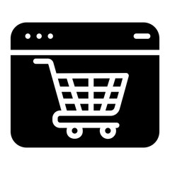 online shop glyph icon