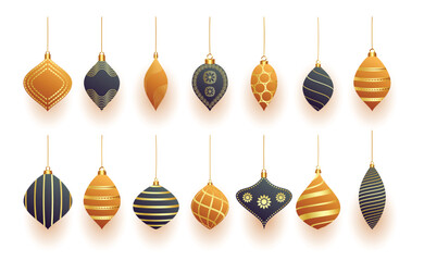 pack of premium christmas bauble design for xmas decoration
