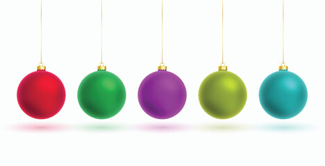 set of isolated xmas bauble icon design for christmas decoration