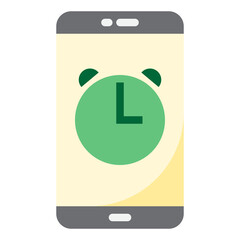 Alarm clock flat style icon