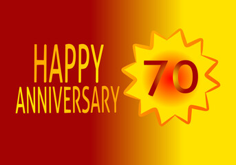 70 year happy anniversary banner background