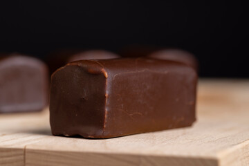 Sweet curd cheese made from milk with milk chocolate