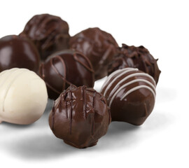 Assorted Dark, Milk and White Chocolate Candies , Pralines , Truffles