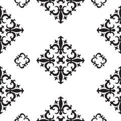 シームレスの紋章の背景イラスト、ベクター画像、ビンテージ、クラシック、レトロ、伝統、欧州、白黒