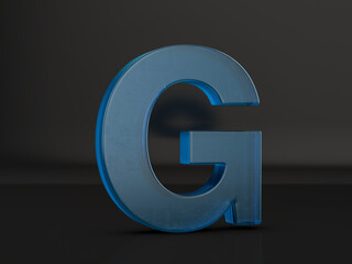 Glass letter G