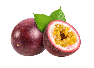 passionfruits isolated on transparent png - obrazy, fototapety, plakaty