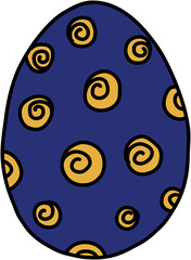 Fototapeta premium simplicity easter egg freehand drawing