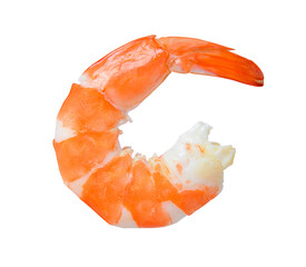 shrimps on transparent png - obrazy, fototapety, plakaty