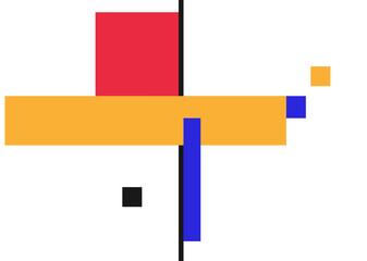 Fototapeta premium Simple geometry and base color. Modern pattern