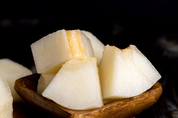 Sliced ripe and sweet melon