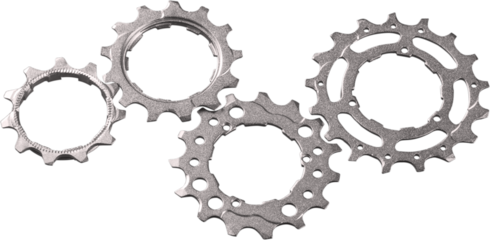 Bike Cassette Disassembled - Isolated