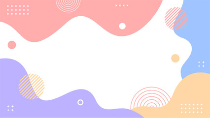 Simple pastel background vector with abstract shapes. Suitable for design posters, templates, banners and others