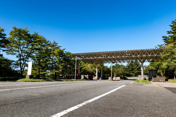 Fototapeta na wymiar 静岡県富士市にある表富士周遊道路（通称・愛称は富士山スカイライン）旧料金所跡 