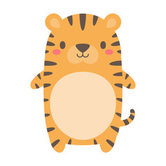 cute wild animal cartoon text frame for decorating schedule notebook