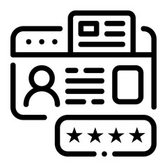 Icon Rating With Style Outline