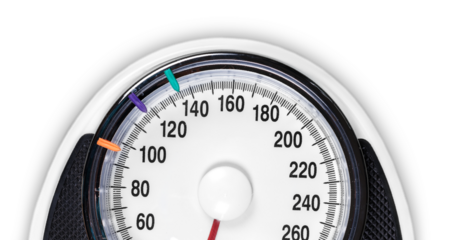 Bathroom scale isolate over white  background